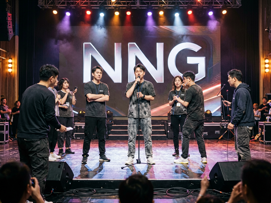 NG大舞台幕后花絮，工作人员与表演者一起准备登台